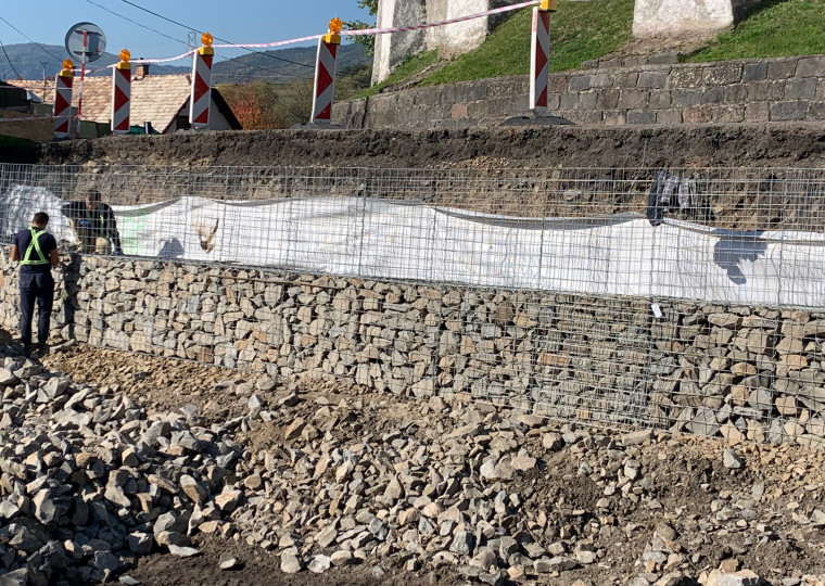 Gabionovy múr Slaská
